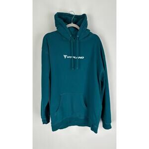 Hypland Logo Hoodie Pullover Mens SIze XL Aqua Blue New Long Sleeves